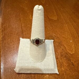 Sterling Silver garnet ring